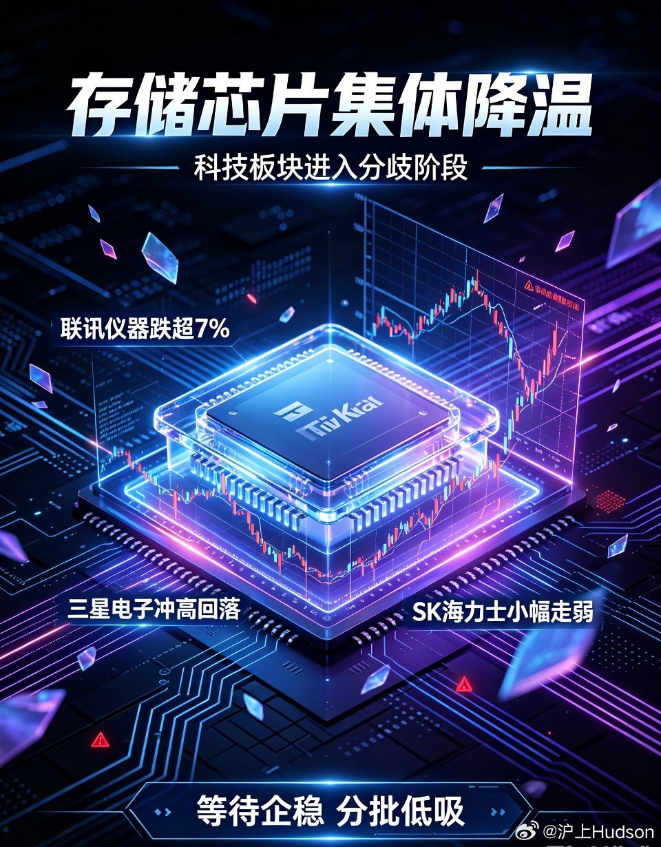 存储芯片集体深度回调！股王大跌超6%，科技调整尾声已现？存储芯片集体回调A股股王