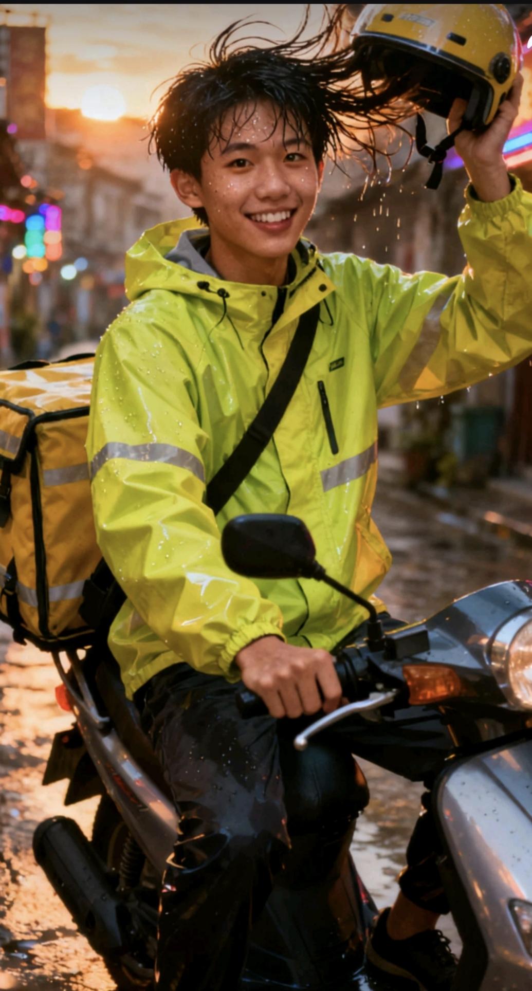 凌晨三点多送外卖时，
外卖小哥吴先生在路边闻到一股焦糊味，抬头一看，斜对面单元楼