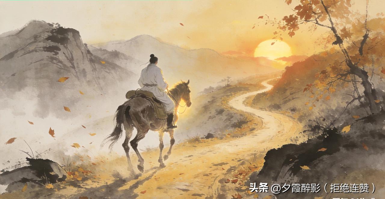 古道西风瘦马，夕阳西下，断肠人在天涯。写尽了天涯游子的漂泊孤苦与入骨乡愁。
 