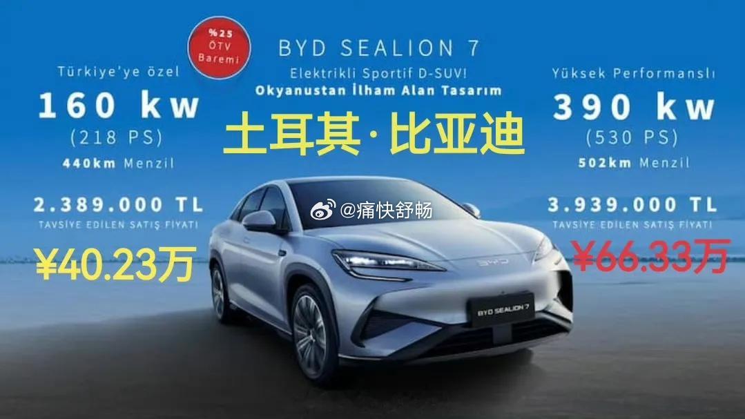 海狮07EV在海外售价普遍在36万元以上这个价格和007GT以及7X在海外的售价