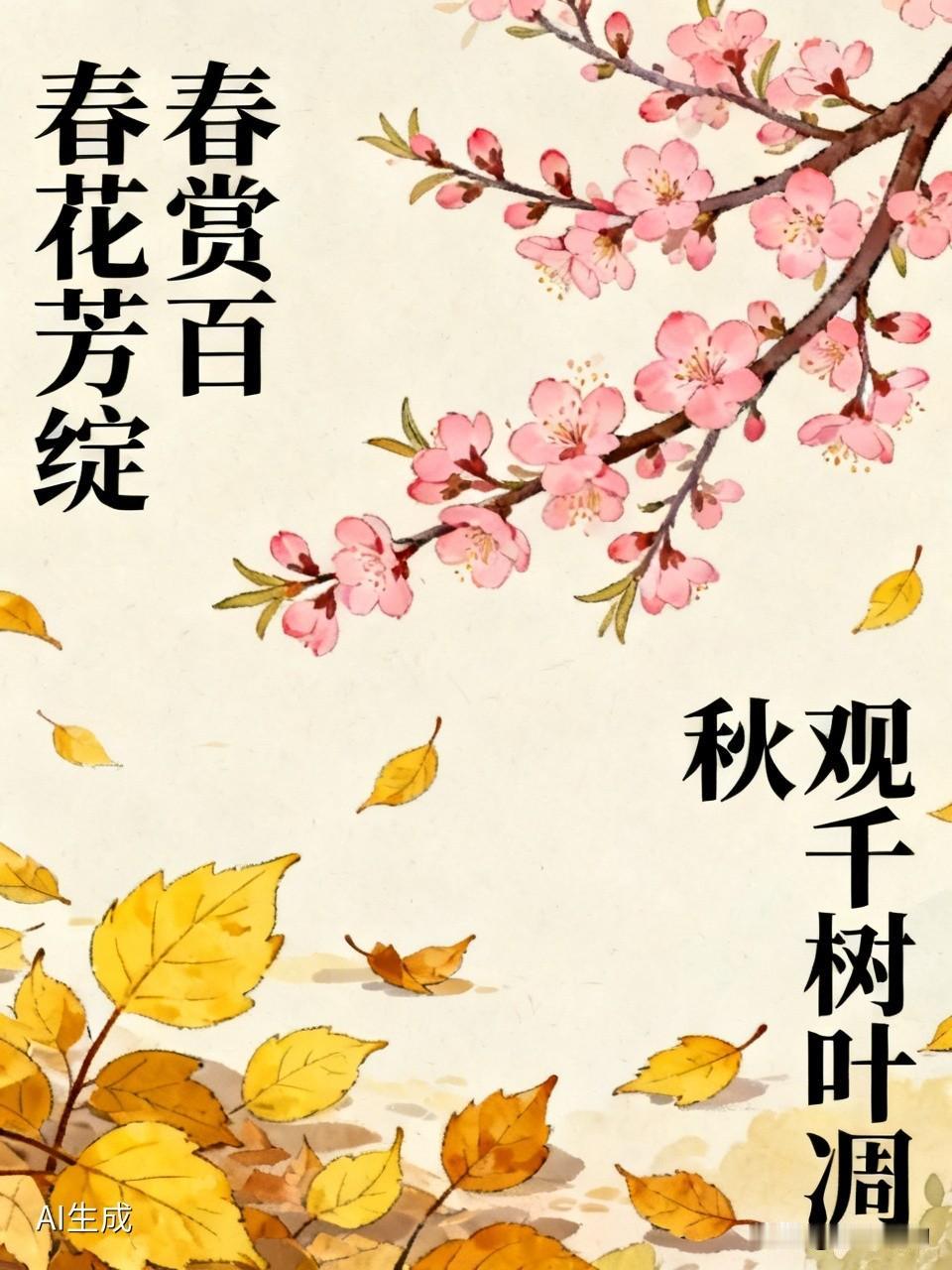 上联：春赏百花芳绽
下联：秋观千树叶凋
上联：平仄仄平平仄
下联：平平平仄仄平
