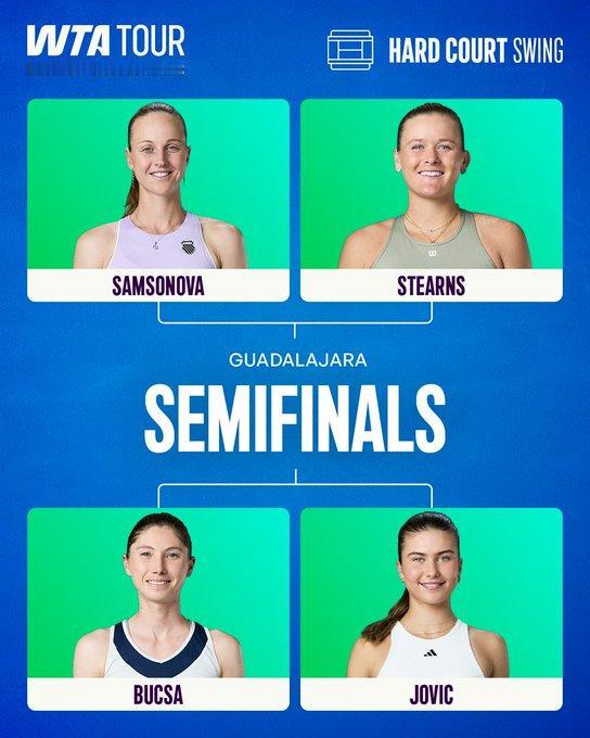 WTA500瓜达拉哈拉半决赛
07:00，约维奇vs布克沙
08:30，萨姆索诺