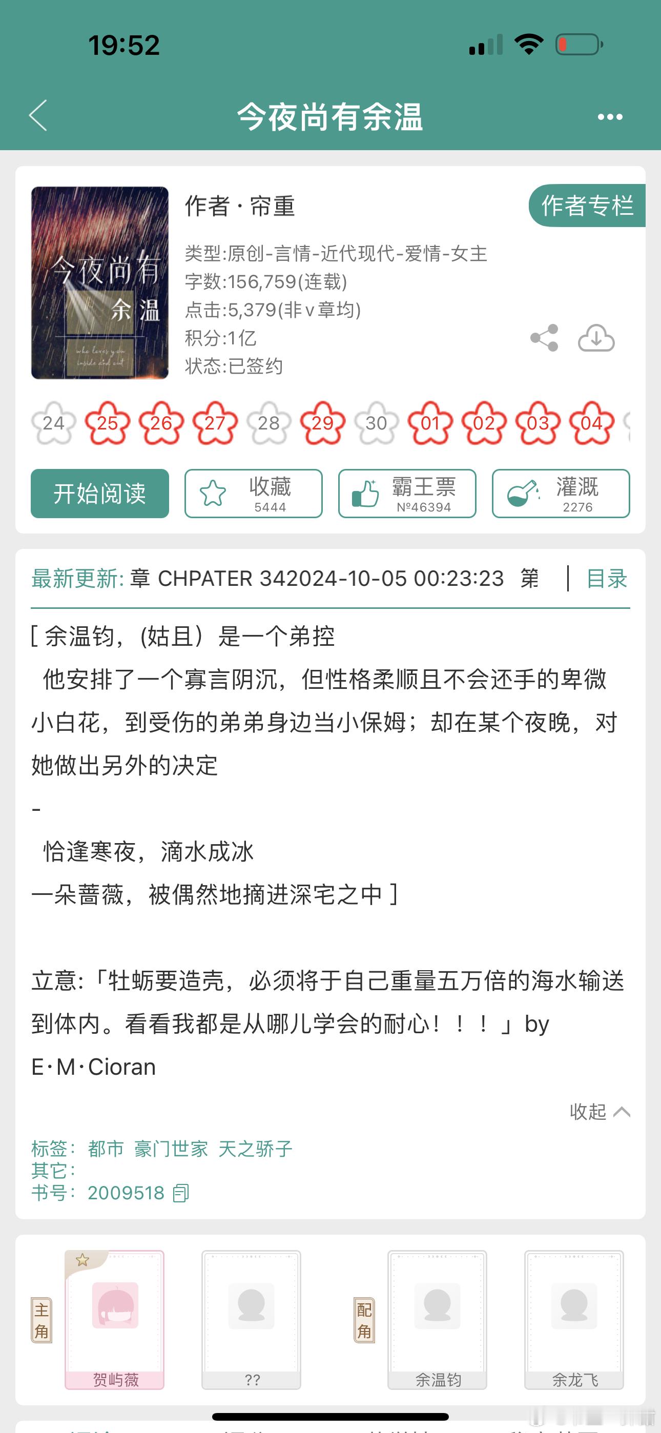 才发现帘重开新文了！！！她写拧巴文还挺拧巴的 ​​​