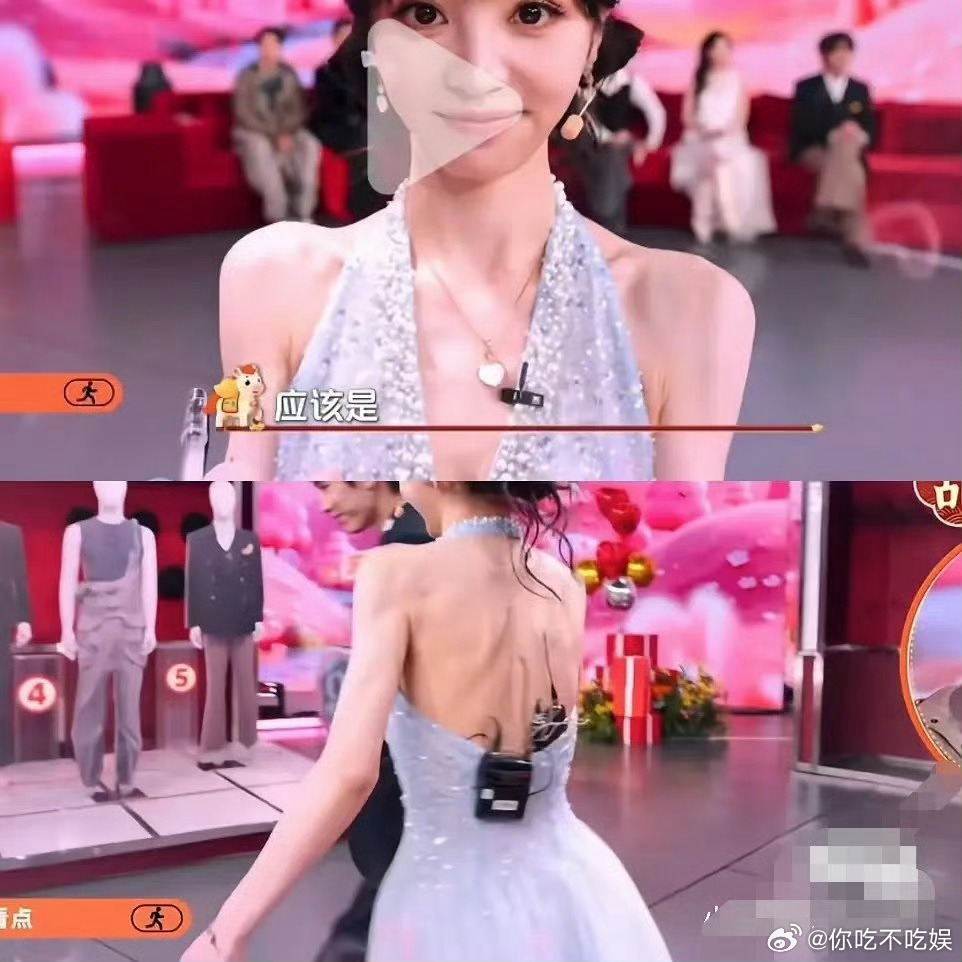 田曦薇跟赵露思真的有一拼了，瘦的让人有点害怕。 