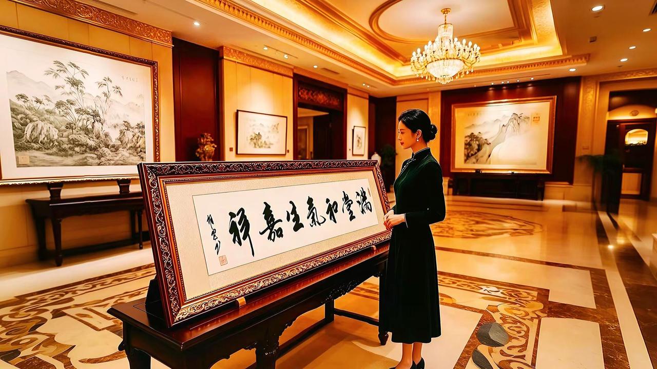 维安原创书法作品《满堂和气生嘉祥》书法展厅 高端书画艺术 巨幅书法作品欣赏