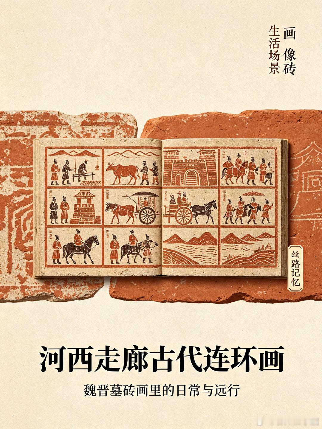 魏晋墓砖画堪称河西走廊古代连环画魏晋墓砖画不止是市井生活记录，更是丝绸之路鲜活的