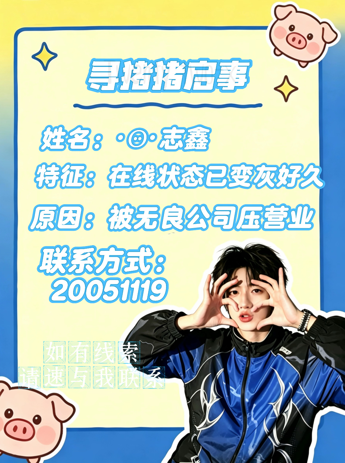 额滴猪猪谁看见了