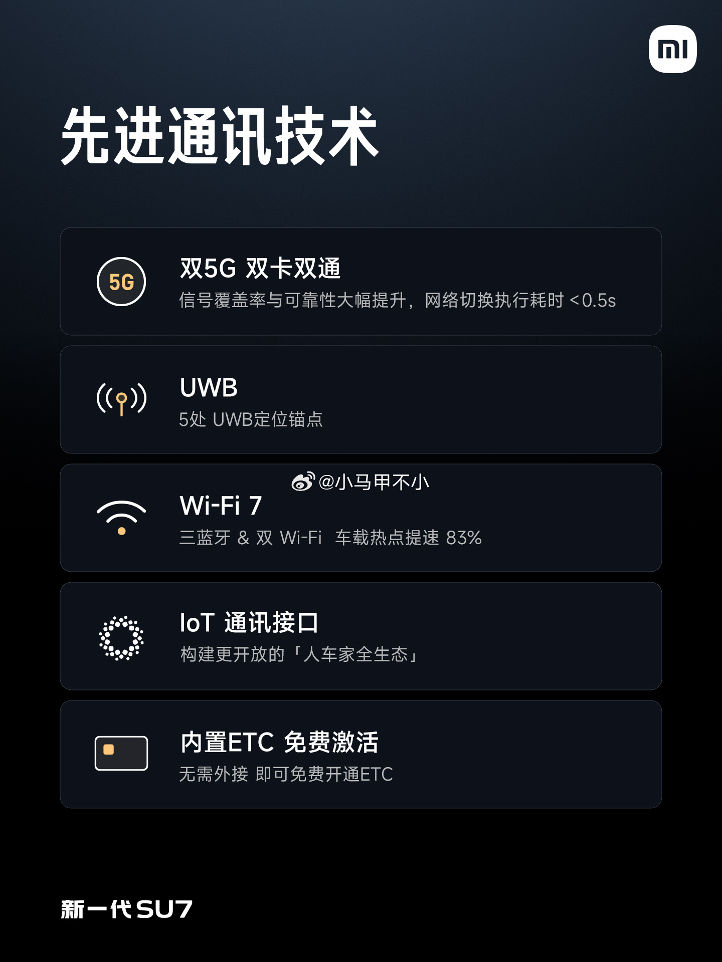 有的同行etc激活收四五百小米新su7新一代小米su7
