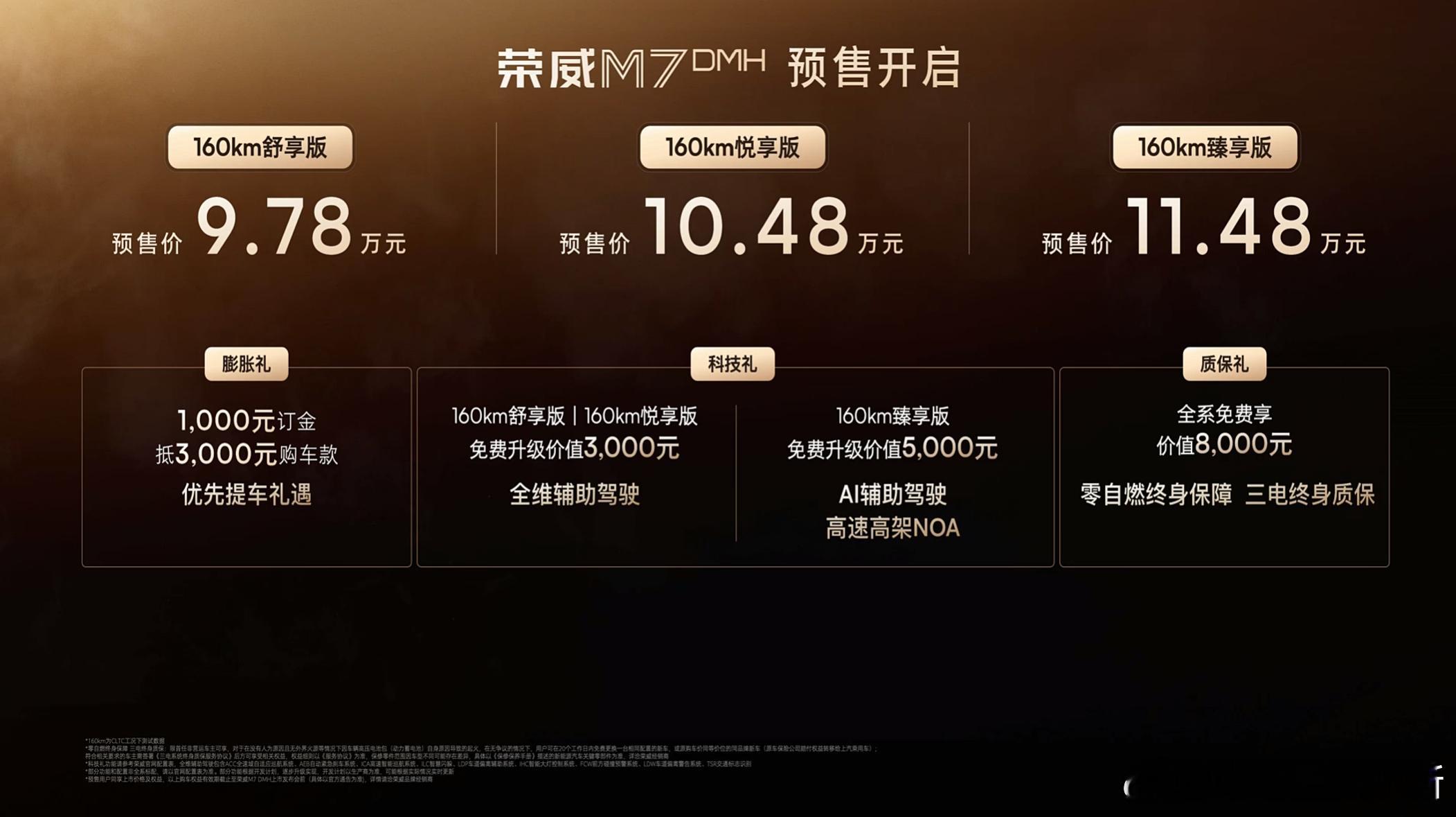 9.78-11.48 万元起，荣威 M7 DMH 开启预售新车车长近 5 米，轴