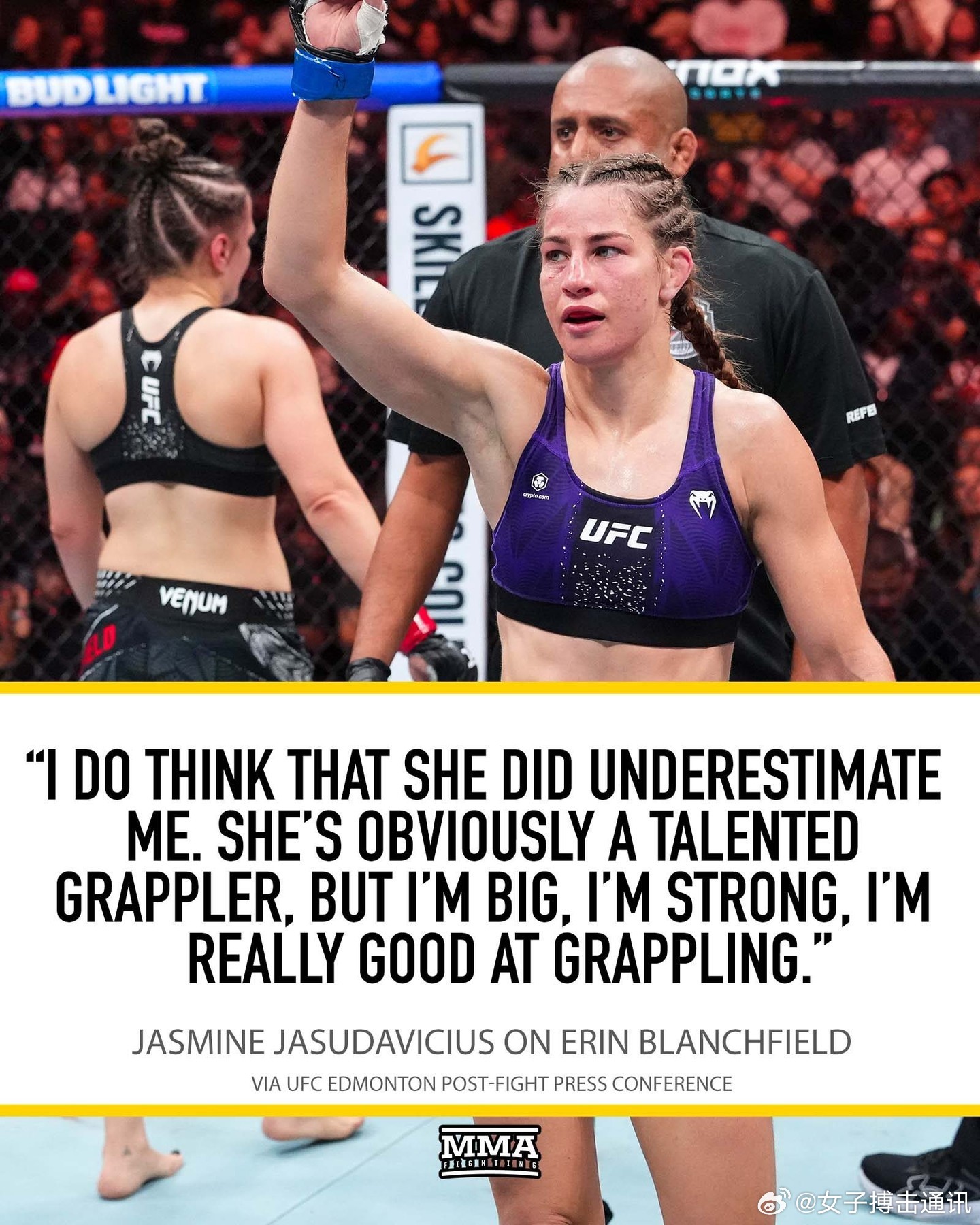UFC[超话] 贾斯敏·贾苏达维修斯（Jasmine Jasudavicius）