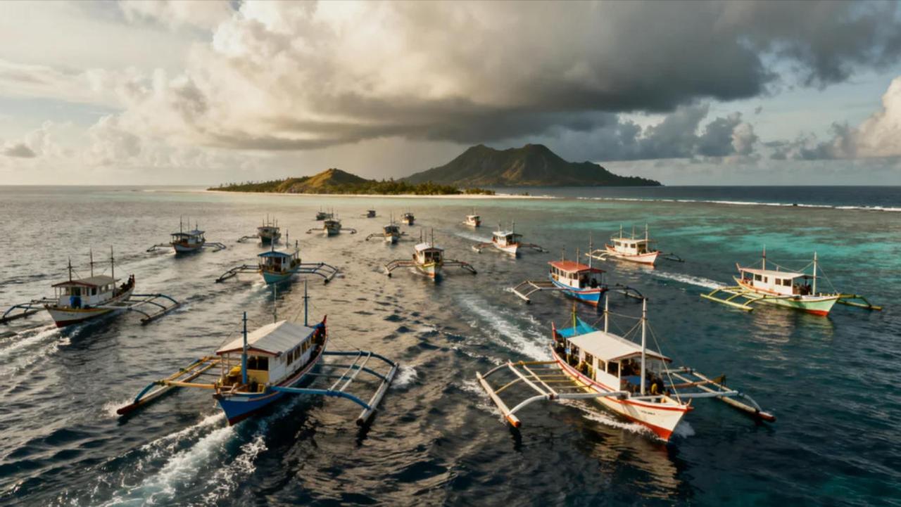 全体国人怒了！3月25日，菲律宾毫无底线，公然纠集大量船只，无视中方提前发布的航