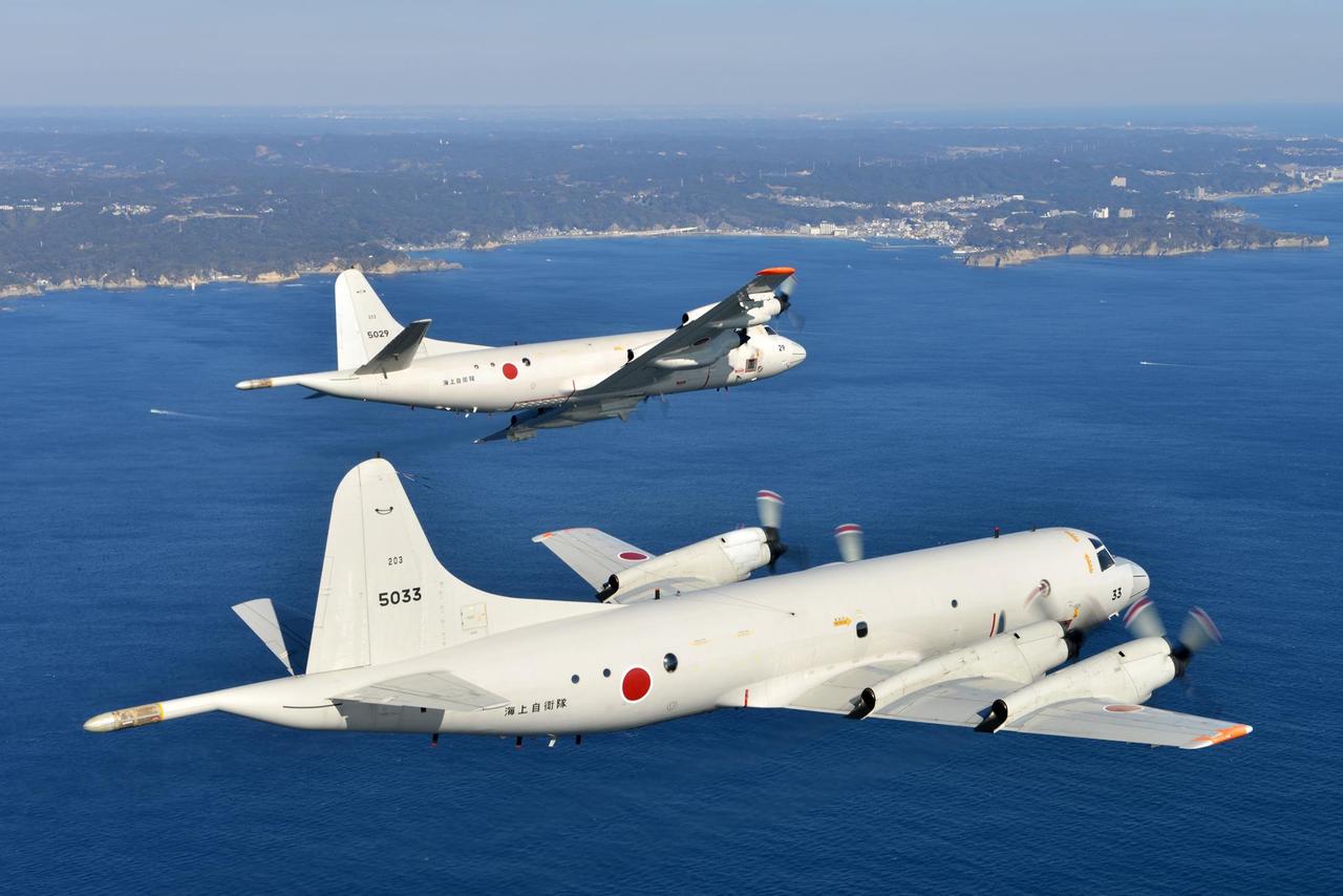日本这次跟以往不一样
三架P-3C反潜巡逻机，从北、中、南三个方向切入，日本这是