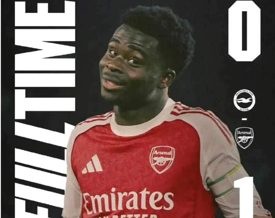 北京时间3月5日凌晨，英超争冠直接炸裂！阿森纳客场1-0险胜布莱顿，曼城主场被保