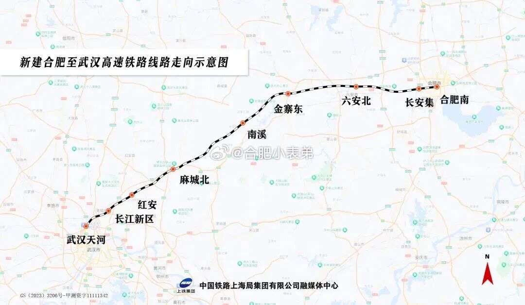 合肥武汉将进入1小时朋友圈8月12日上午，由中铁二十一局承建的合武高铁（安徽段）