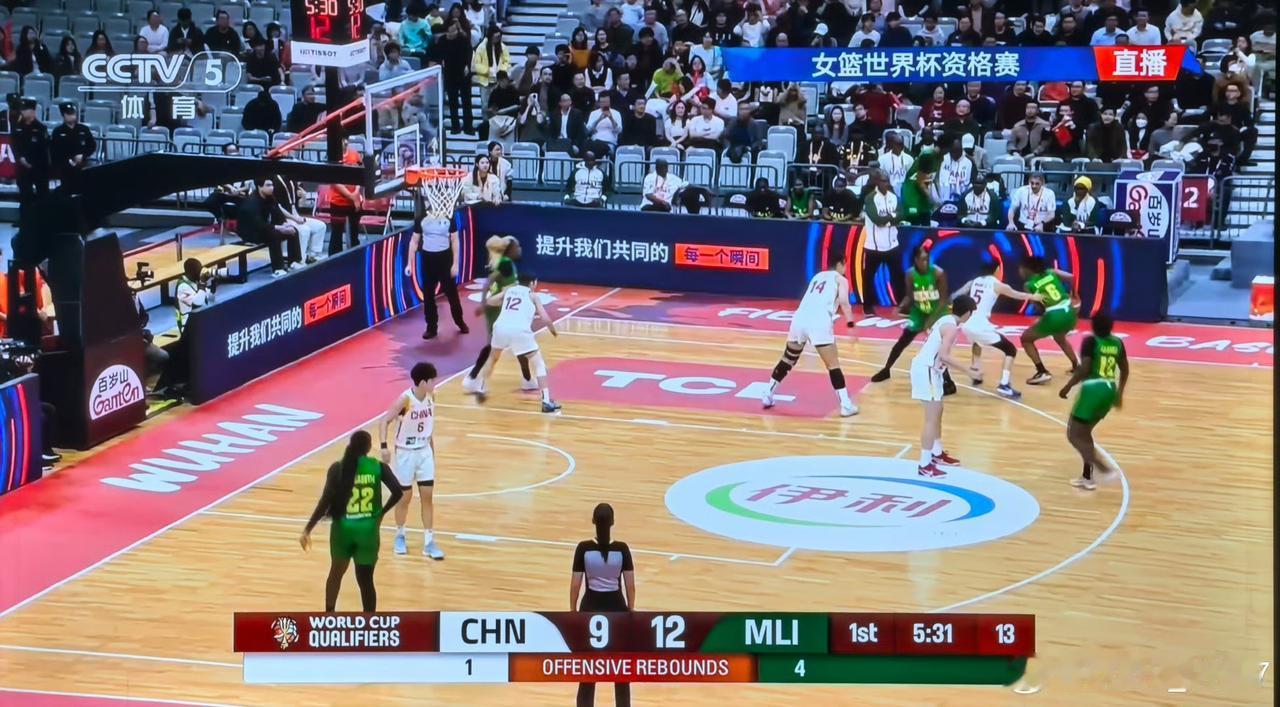 排名第五的中国女篮半场落后了排第四的比利时14分，不客气地说，就中国女篮目前这个