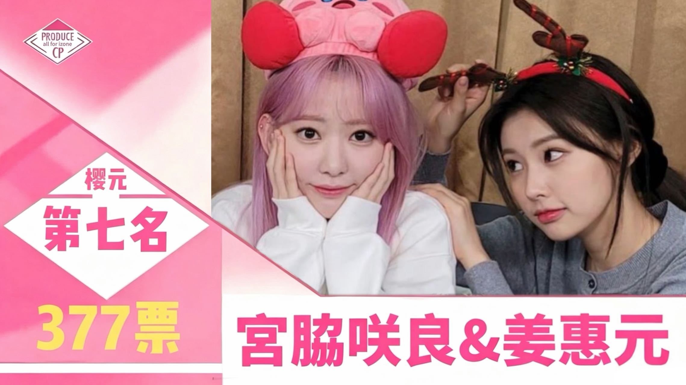 第四届izone产品总选 结果揭晓第七名——樱元8-7⬆️ 