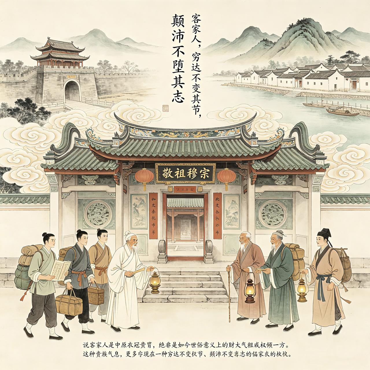 说客家人是中原“衣冠贵胄”，绝非是如今世俗意义上的“财大气粗”或“权倾一方”。这