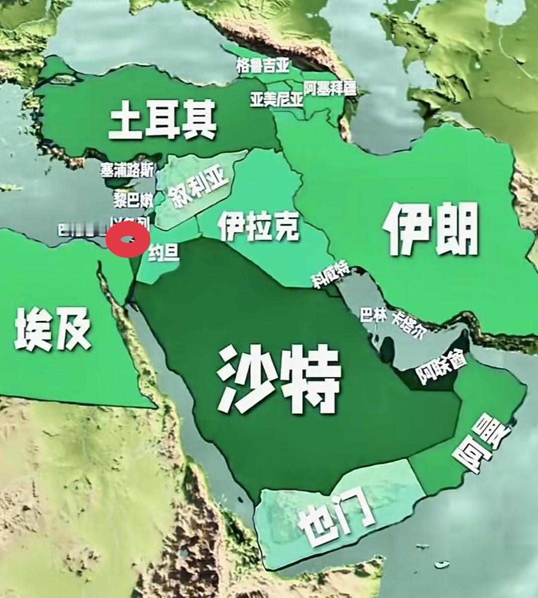 以色列在地图上只有一粒花生米大小，却搞得中东地区鸡犬不宁，这又是什么原因？
外界