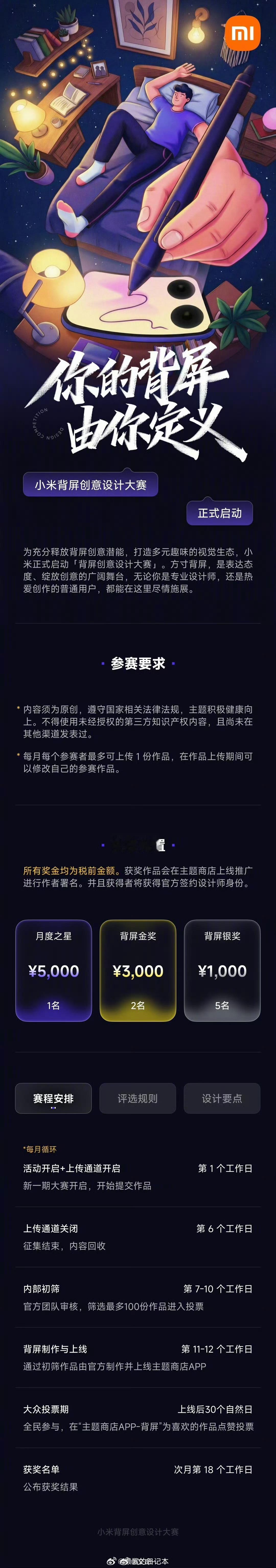 小米背屏创意设计大赛正式启动，小米18还有3个月就要发了，背屏设计大赛才开始