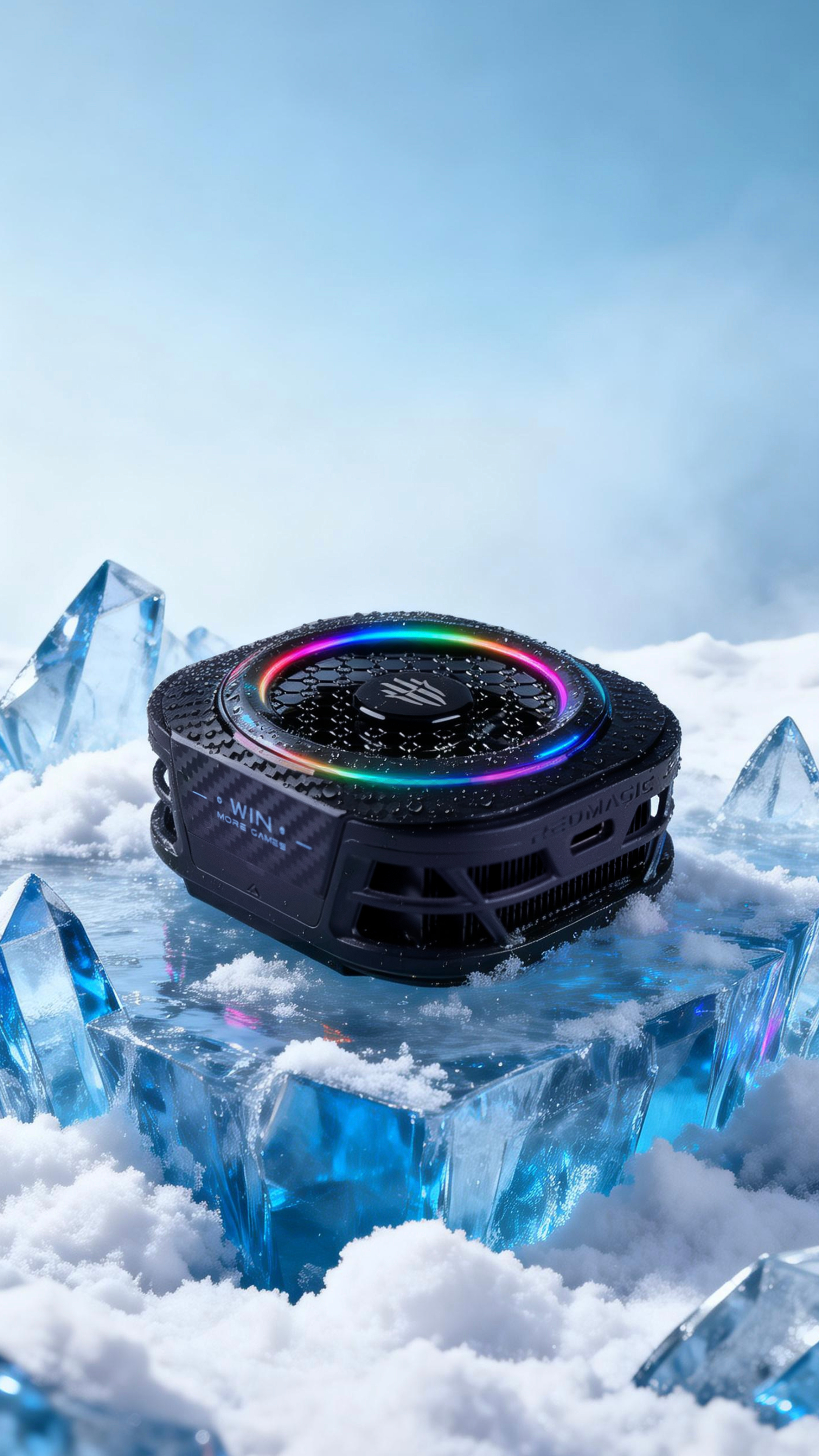 收到了一个红魔散热器8 Pro，这个外观各位能打几分？碳纤维的纹理显的很有质感，