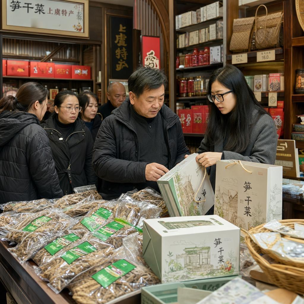 这事儿一开始挺像老城里的一件小事。上虞老城有些居民，家里一直会做笋干菜。春天笋冒