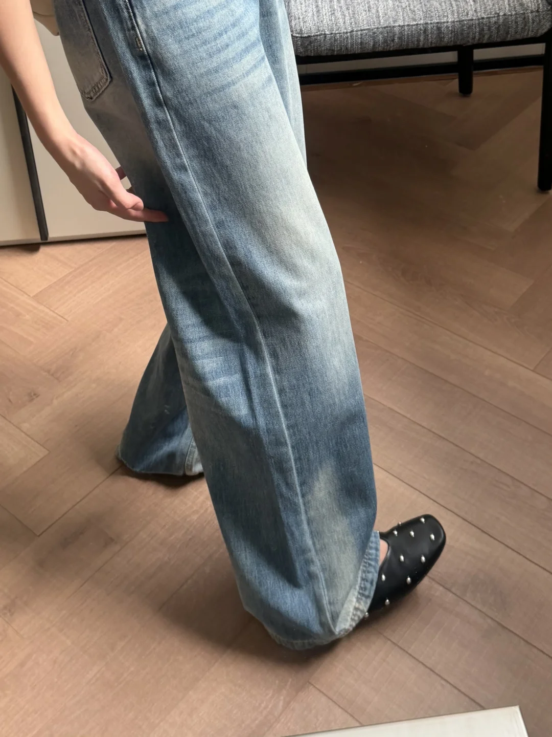 也就是说这么美的蓝调牛仔裤被我做出来了