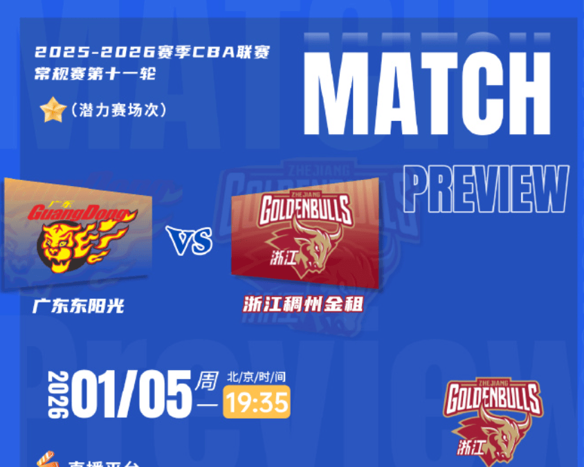 浙江男篮分享赛事预告：球队将于今晚对阵广东男篮
