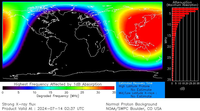 太阳爆发最强 X 级耀斑，导致澳大利亚、东南亚和日本短波通信中断

7 月 15