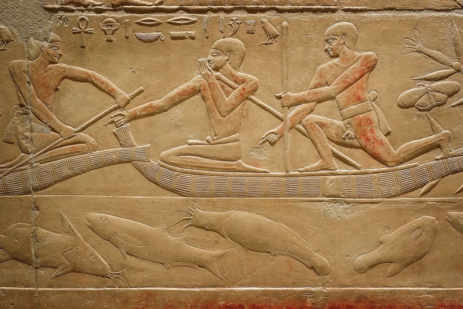 这幅画描绘了古埃及时期，公元前2340年左右，位于萨卡拉（Saqqara）的Ka...