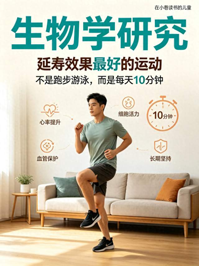 生物学研究：延寿效果最好的运动，不是跑步游泳，而是每天10分钟