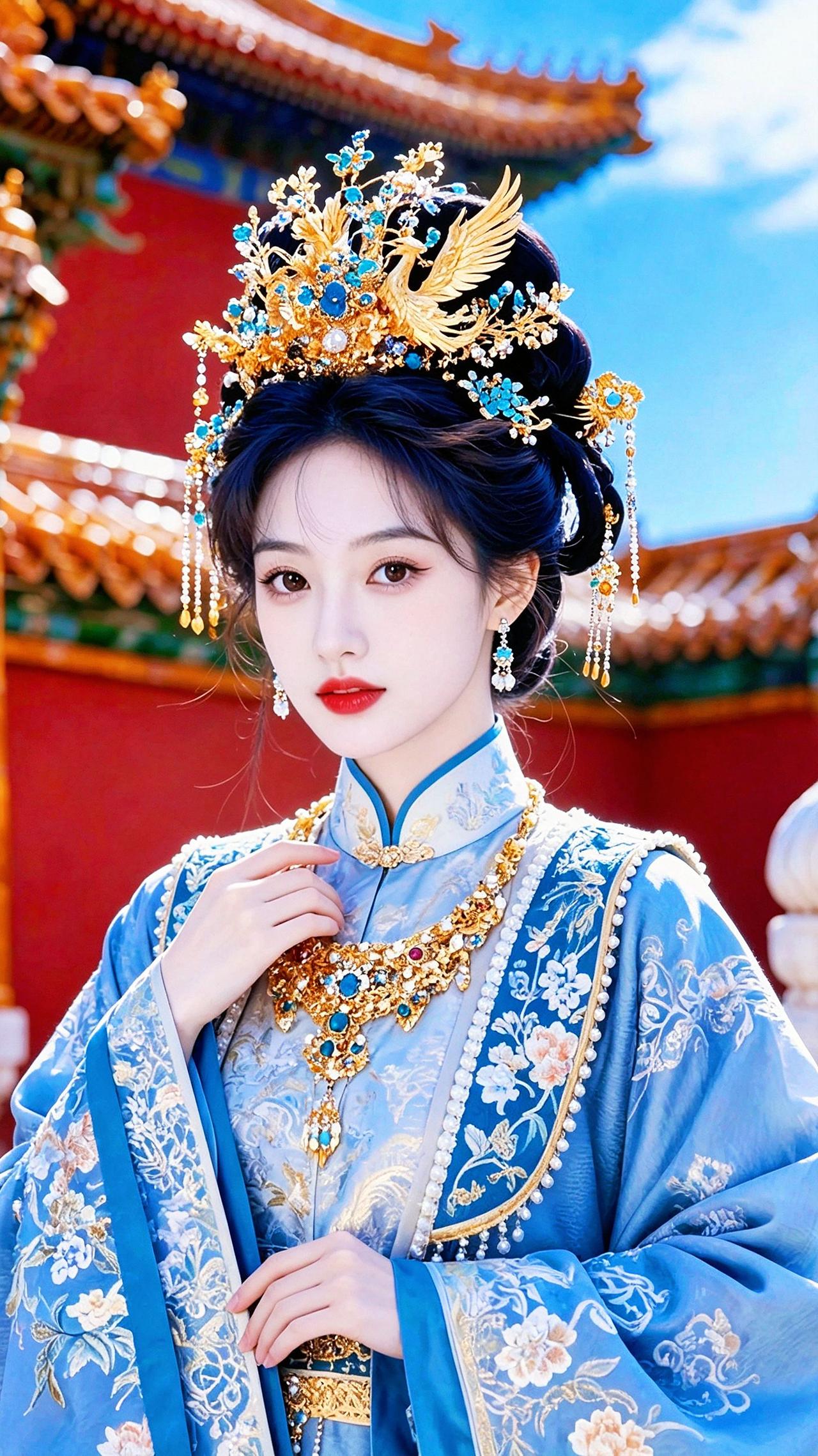 AI同款人像动作系列照 抖音ai创作 每個朝代不一樣的美 古风美人 古风