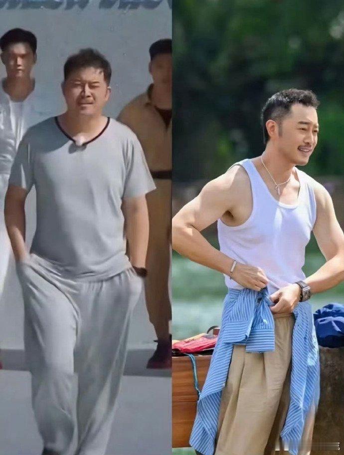 明星说瘦就真瘦啊谁懂这种震撼？明星减肥跟开了开关似的，潘玮柏从被笑“攀围脖”到晒