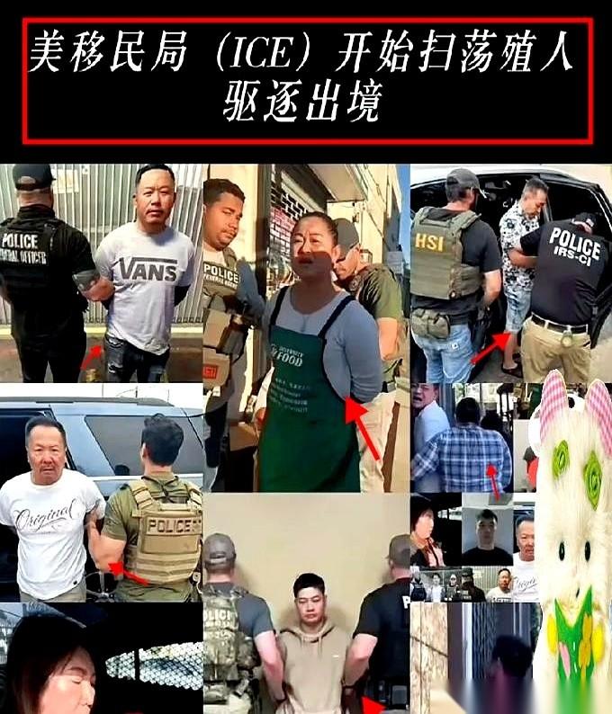 美国移民局ICE，最近搞了件大事。
号称史上最大规模的非法移民驱逐行动，结果第一