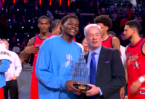 全明星赛MVP，爱德华兹。 