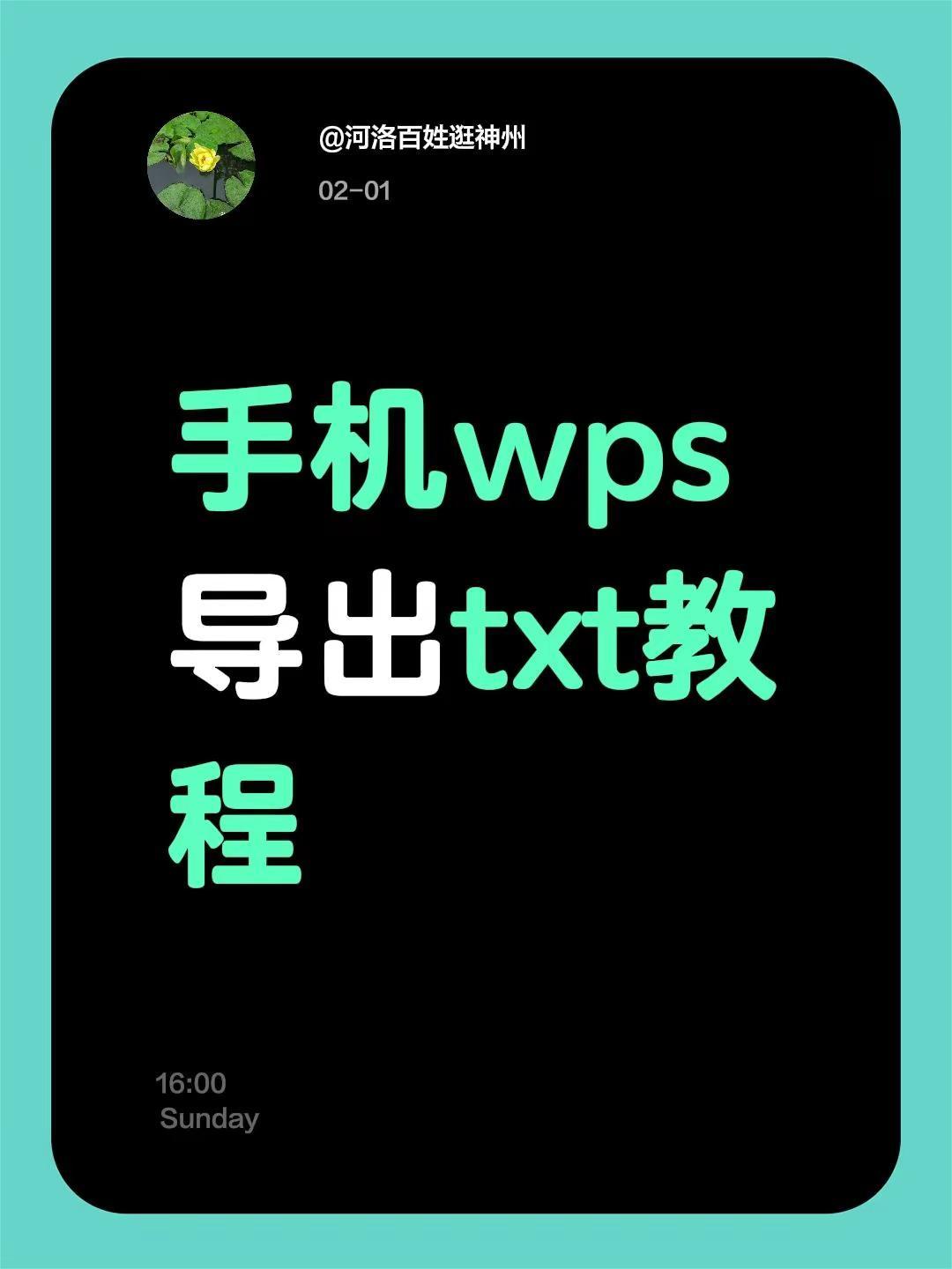 手机wps导出txt教程