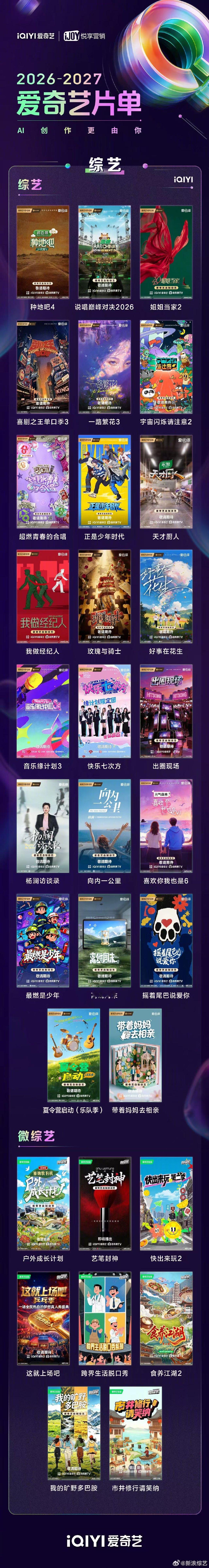 董璇张维伊看了都得说期待爱奇艺一口气发布23部综艺 爱奇艺今年再出大招，23部综