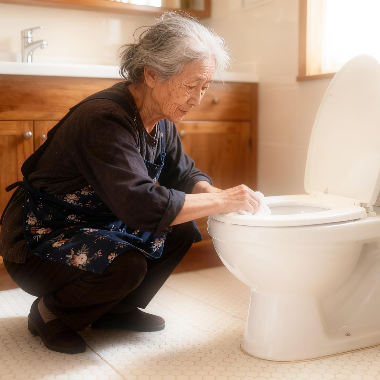 婆婆把屎弄到马桶上，总好过弄到裤子上……

我想上厕所，婆婆在厕所里半天都没出来