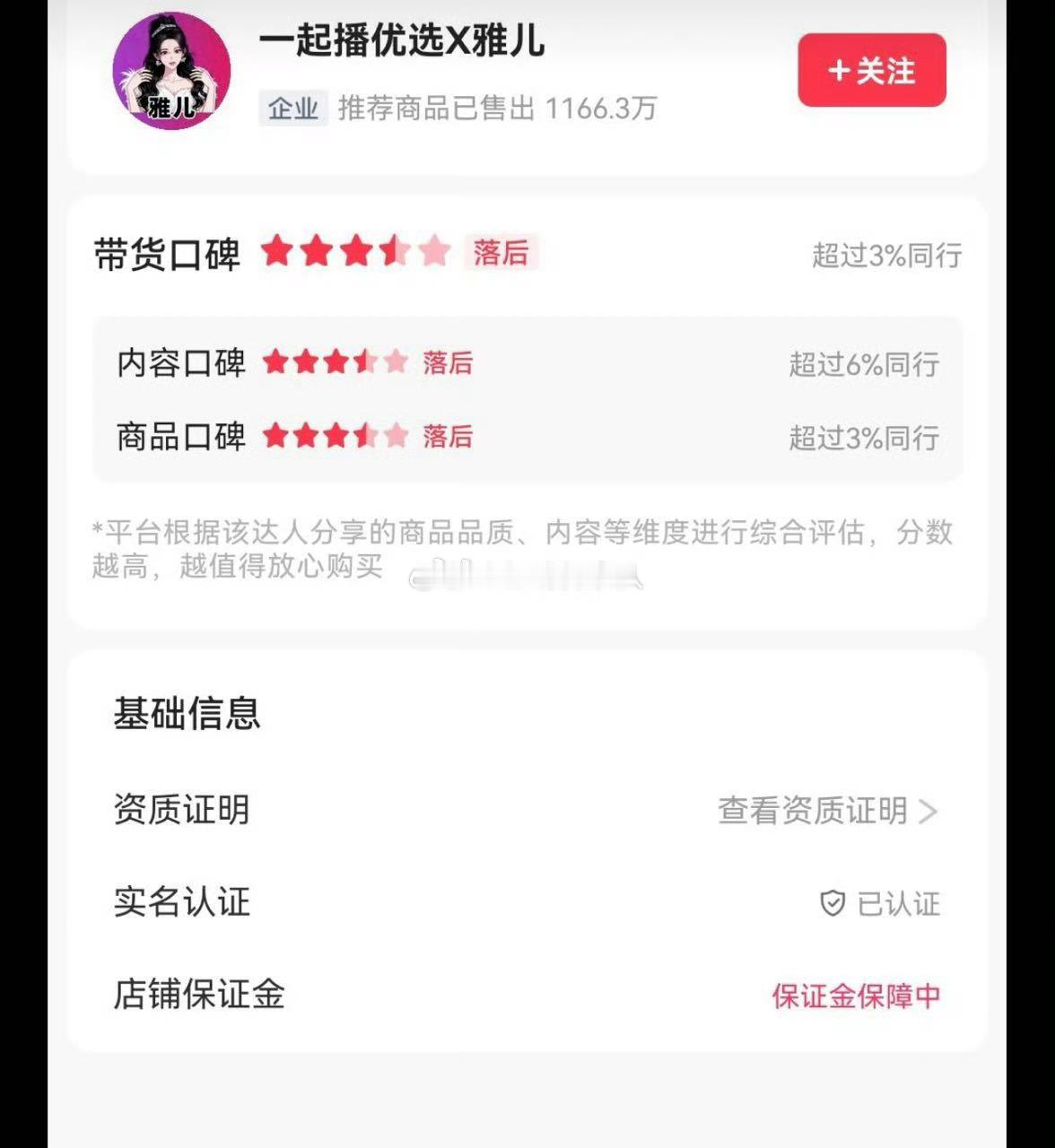 雅导又开始刷单了，看后台刚花钱买上去的口碑，现在一卖货就降下来了，又是落后，刷单