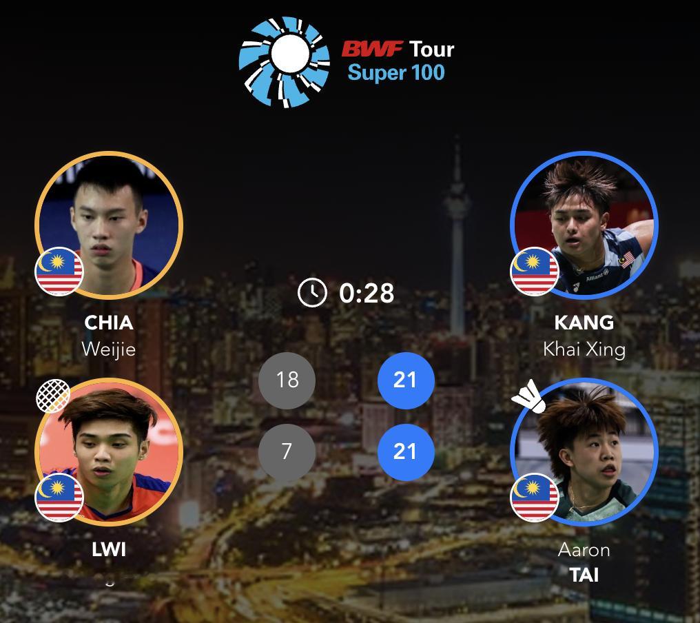 江凯兴/戴伟钦🇲🇾 21-18、21-7 🇲🇾谢炜杰/雷声豪2025年大