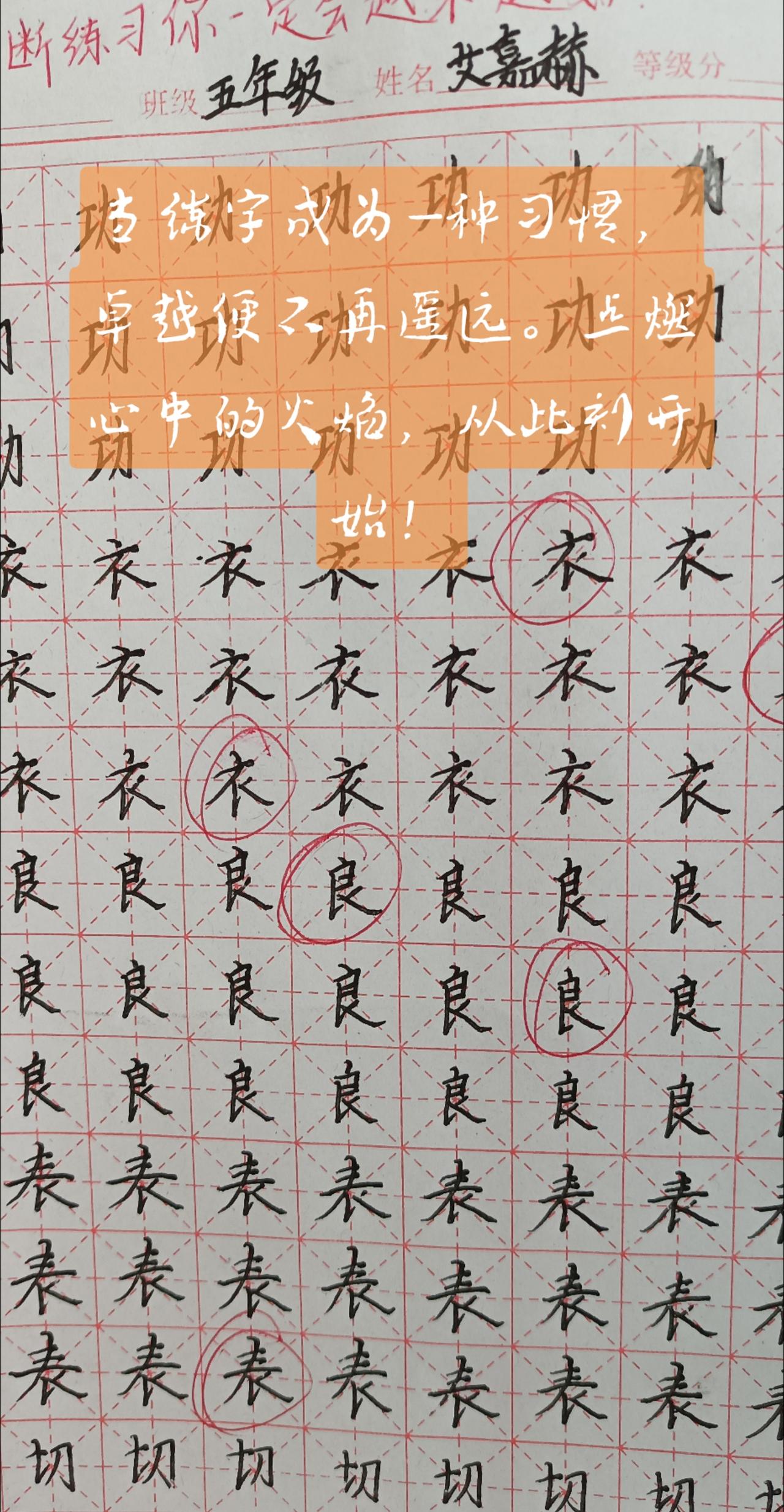 沙堰三中心小学的同学们， 你们最棒！规范字书写 写字好看的小学生 一分耕耘一分收