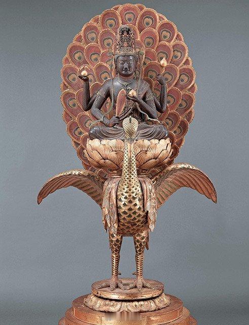 【常涤非超话】日本佛像 No. 37 之【和歌山金刚峰寺/孔雀明王像】（年代：1