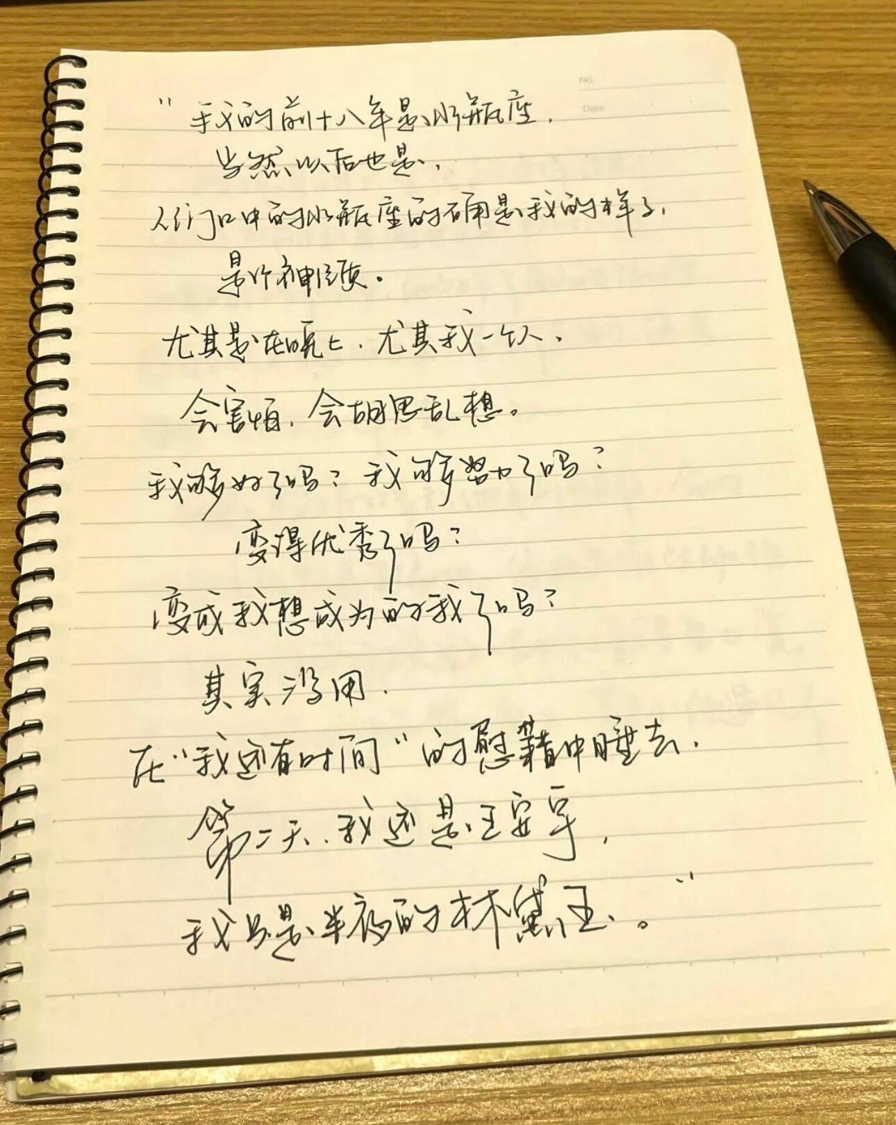 王安宇写的字也忒好看了吧！王安宇 ​​​