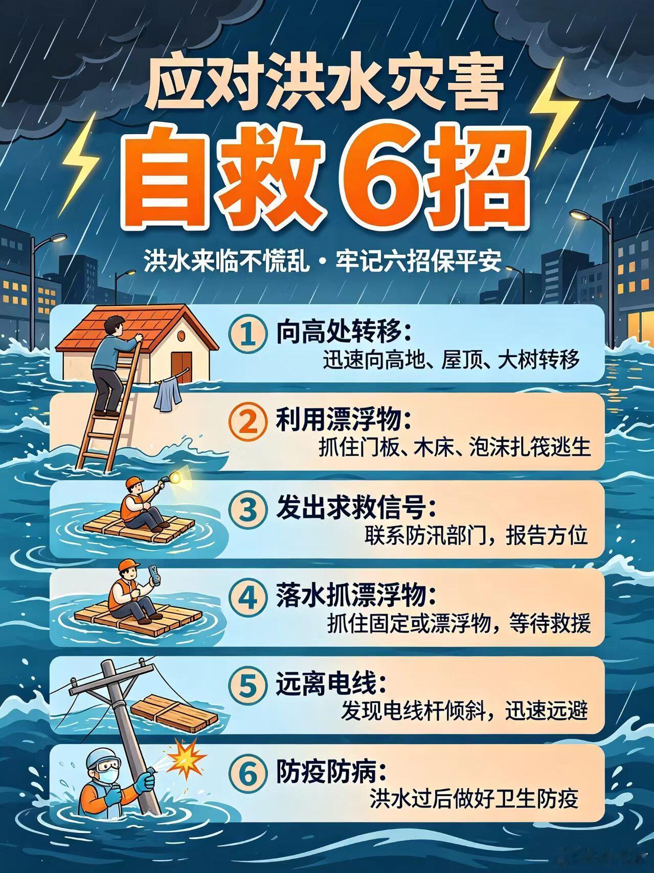 ⚡️洪水来了不要怕，掌握自救小知识～ 遇到灾害如何说清位置大学生暴雨被困南太行3