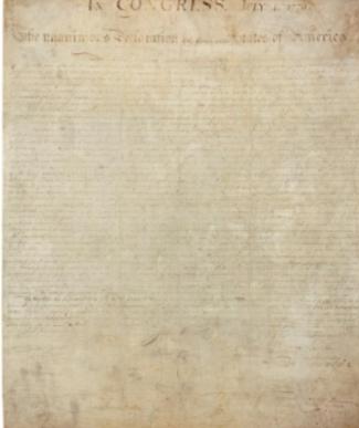 美国独立宣言
是美国历史上具有里程碑意义的文件，它宣告十三个北美殖民地摆脱英国统