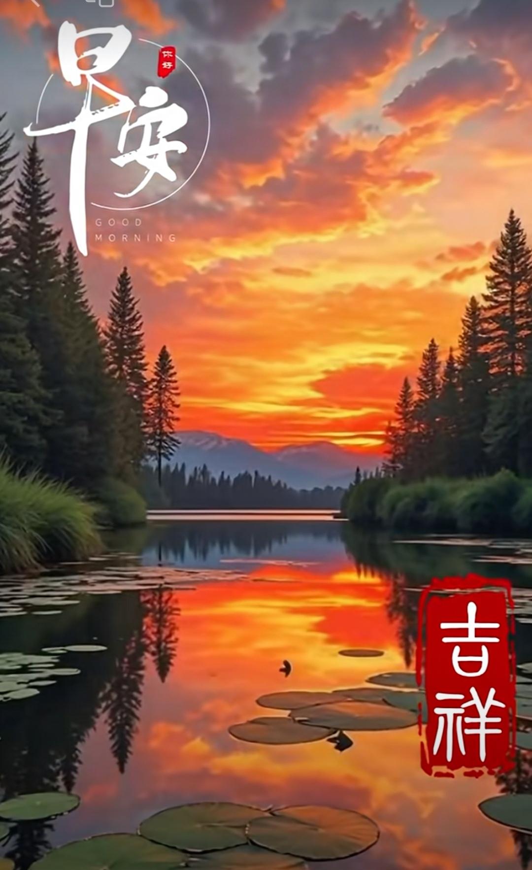 一风一雪霜降來，
一早一晚天漸凉，
一天一句早上好，
一生一世保安康，
健康快乐