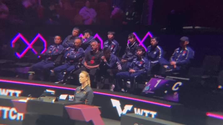 3.11日，秦指肖指王皓都在看陈垣宇和雨果的比赛，王皓一副很紧张的样子。

陈垣