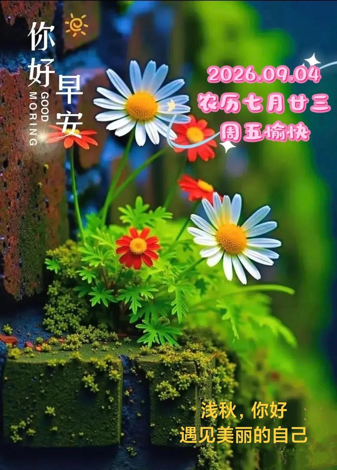 🌺💖秋风送去清爽💝🌸💞²⁰²⁶/9.4. 七月廿三☀️⛵️周五开心, 