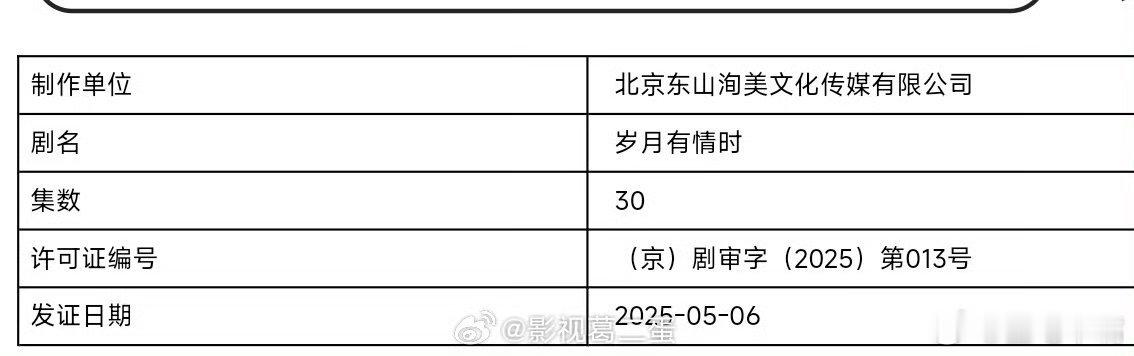 烟花少年改名黄景瑜 关晓彤 《烟花少年》5月份就过审下证了，剧名改名为《岁月有情