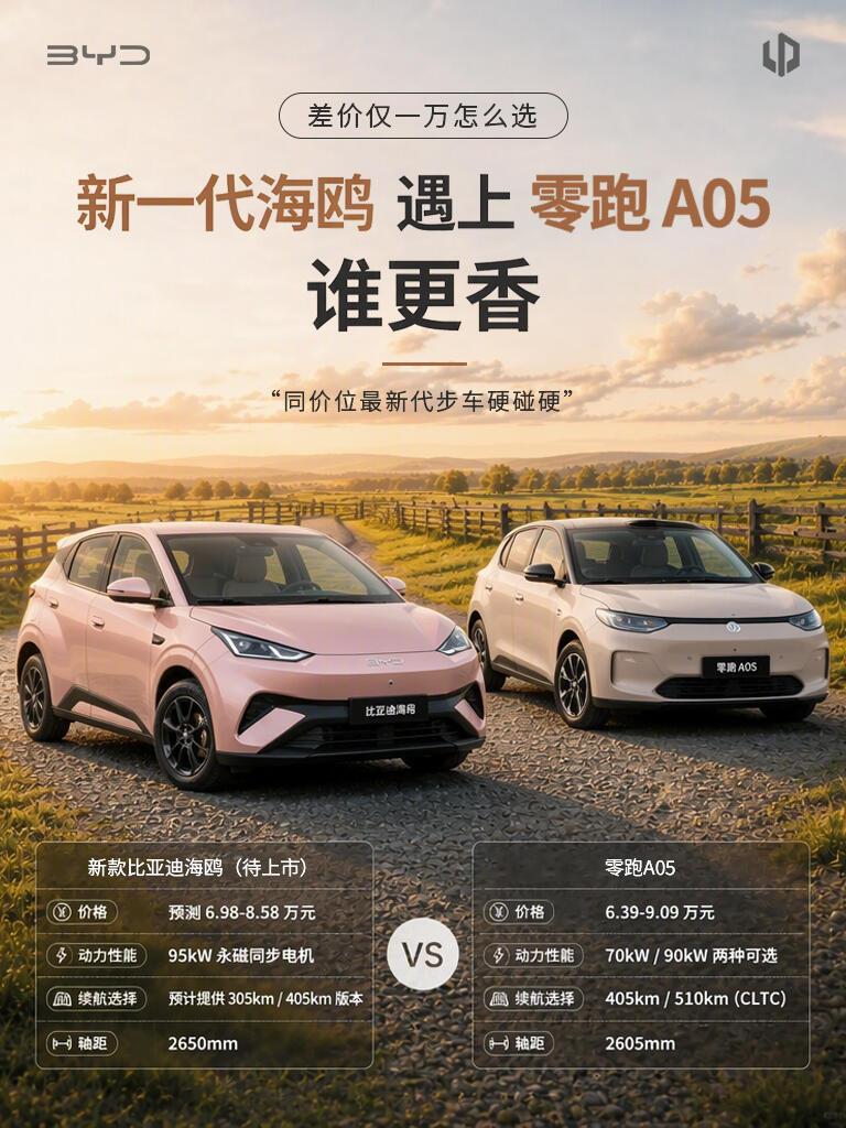 俗话说狭路相逢勇者胜，7到9万纯电代步赛道竞争白热化，各大新车层出不穷，消费者看