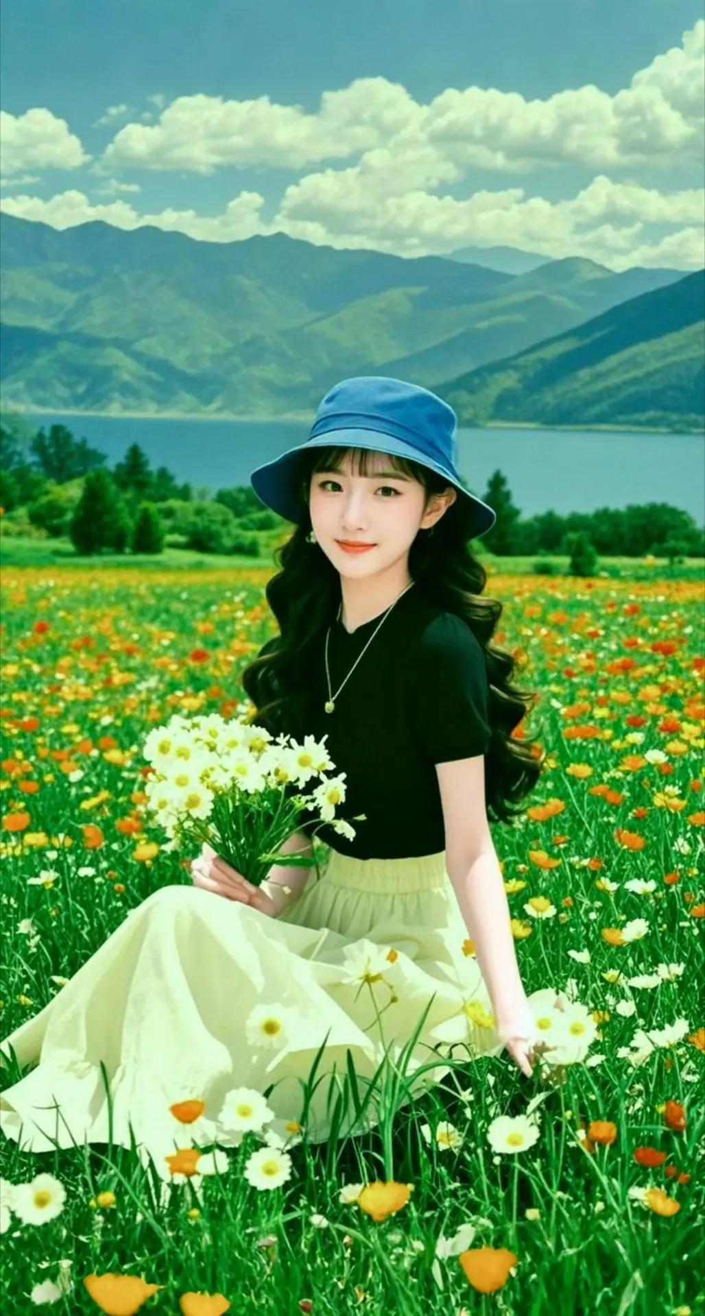 AI扩图 AI花海逸梦
